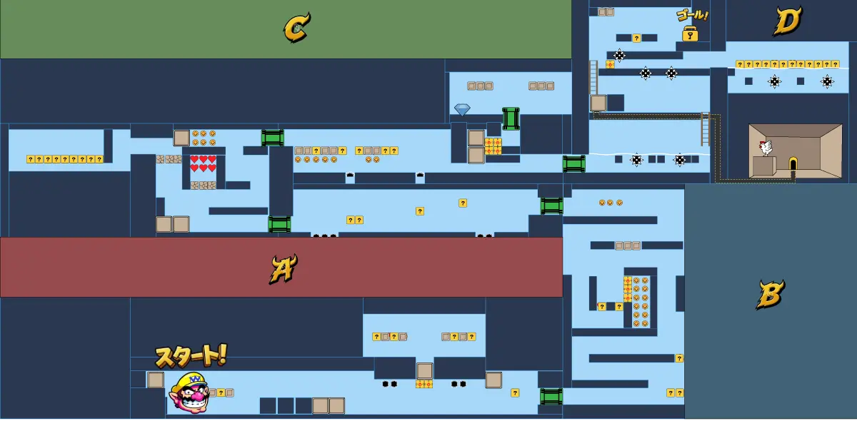 STAGE 2 Guarded Prison ステージのマップ全体図