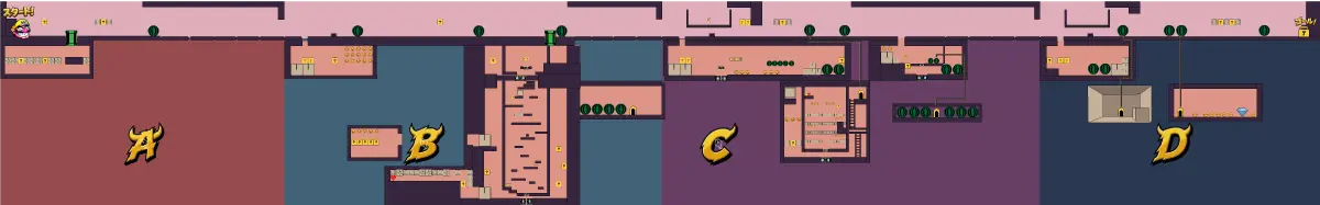 ステージ9 Guarded Prison ステージのマップ全体図