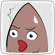 イラレブックのオリジナルキャラクターヤーコンがびっくりしている画像